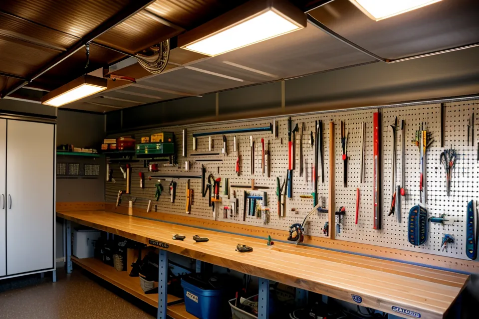 A shop vacuum with HEPA filtration connected to woodworking power tools.