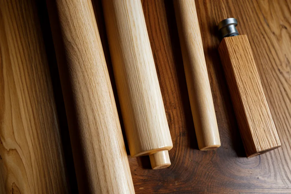 A woodworking clamp securing a glued joint on a pine board.